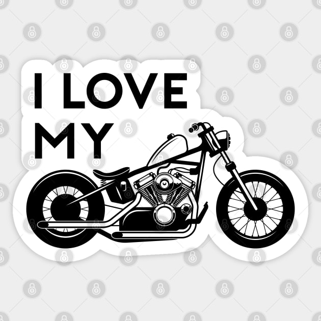 I love my bike Sticker by Dosunets